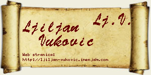 Ljiljan Vuković vizit kartica